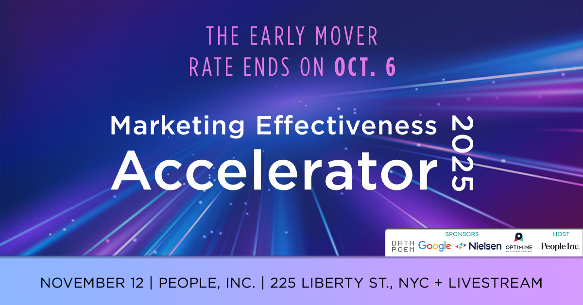 the_ARF's tweet image. Push marketing measurement forward at the 2025 #ARFAccelerator. Join us in NYC or via livestream to explore the latest research, models and applications that are driving innovation. Only one week left to advantage of our early mover rate and save! bit.ly/ARFMEA25