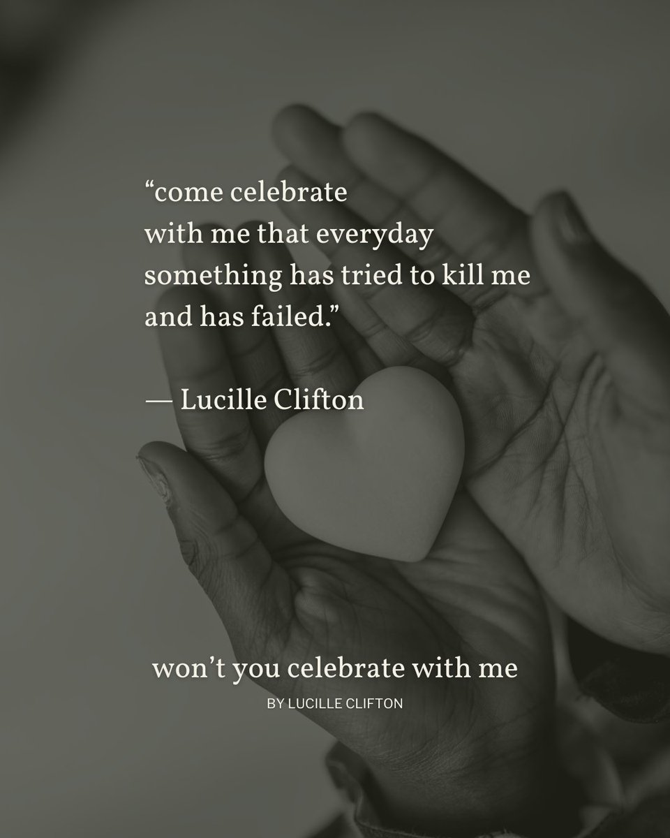 <a href="/mrAFalomo/">Ayokunle Falomo</a> “come celebrate
with me that everyday
something has tried to kill me
and has failed.”

— Lucille Clifton, from “won’t you celebrate with me”