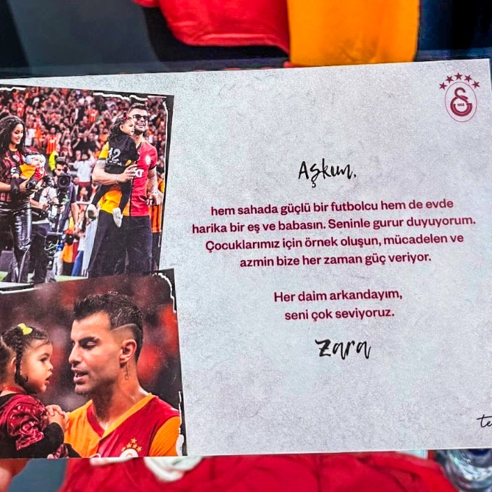eurofootcom's tweet image. 📩❤️ Before Galatasaray&apos;s match vs Liverpool in the Champions League, players received special cards from loved ones with a message... ✨ 

Barış Alper Yılmaz&apos;s father: &quot;My dear son, seeing you grow up and strive for your dreams brings us indescribable joy. Never, ever forget…