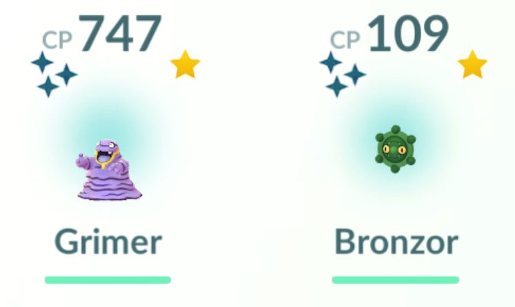 SwirlyKath's tweet photo. Another #ShinyBronzor and #ShinyGrimer #PokemonGo https://t.co/3qEPh2uwUV