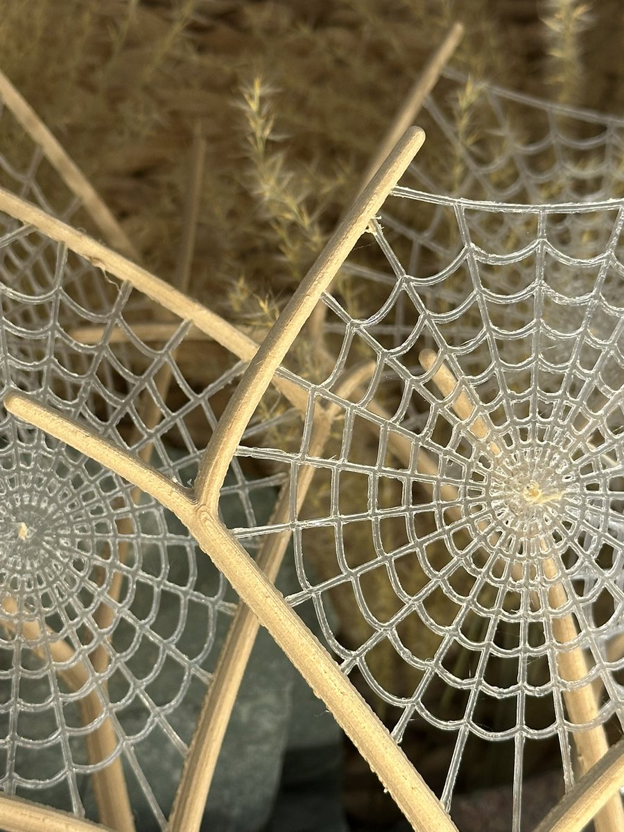 davemakesstuff_'s tweet image. Multimaterial Spiderwebs 

Print the branches with wood filament of course, but what color webs do your spooky spiders weave? 

Printed on my @lulzbot3D TAZ 8 with @SliceWorx3D “White Pine”

Designed with @ntopology

Download for free from @Thangs3D : than.gs/m/1438250