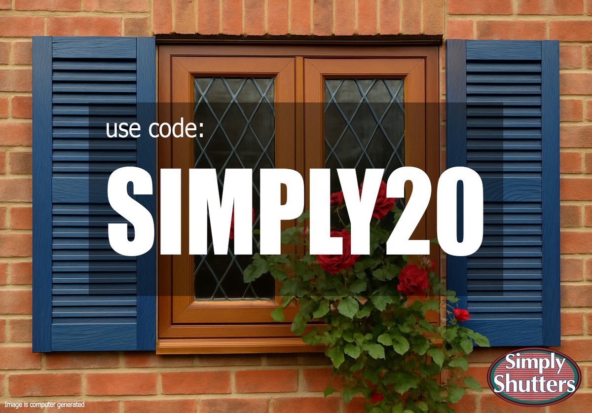 📢As if we haven’t spoiled you enough… for the first time in our history, we’re running a special offer on our UPVC Polypropylene Shutters!💥

We're shouting it from the rooftops 👏
⭐️20% OFF Decorative Polypropylene Shutters! ⭐️

Visit simplyshutters.co.uk/.../decorative…...

❤️