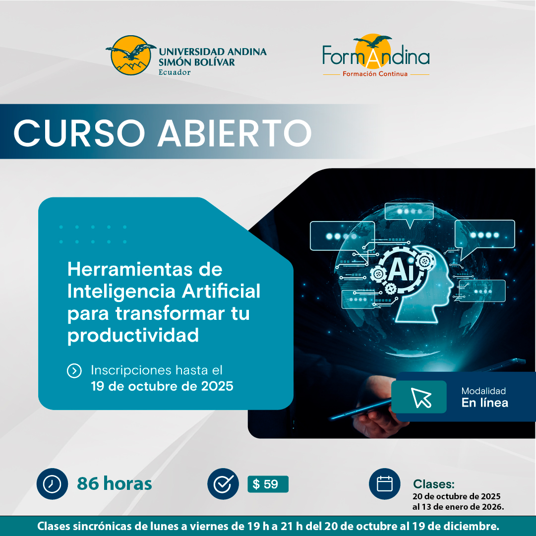 FormAndinaEc's tweet image. Por solo $59 tendrás acceso a 86 horas de formación intensiva con 21 IA en 21 días.
👉 Info: bit.ly/46pkdXs
✍️ Inscríbete aquí: bit.ly/3JYzVBd

@uasbecuador