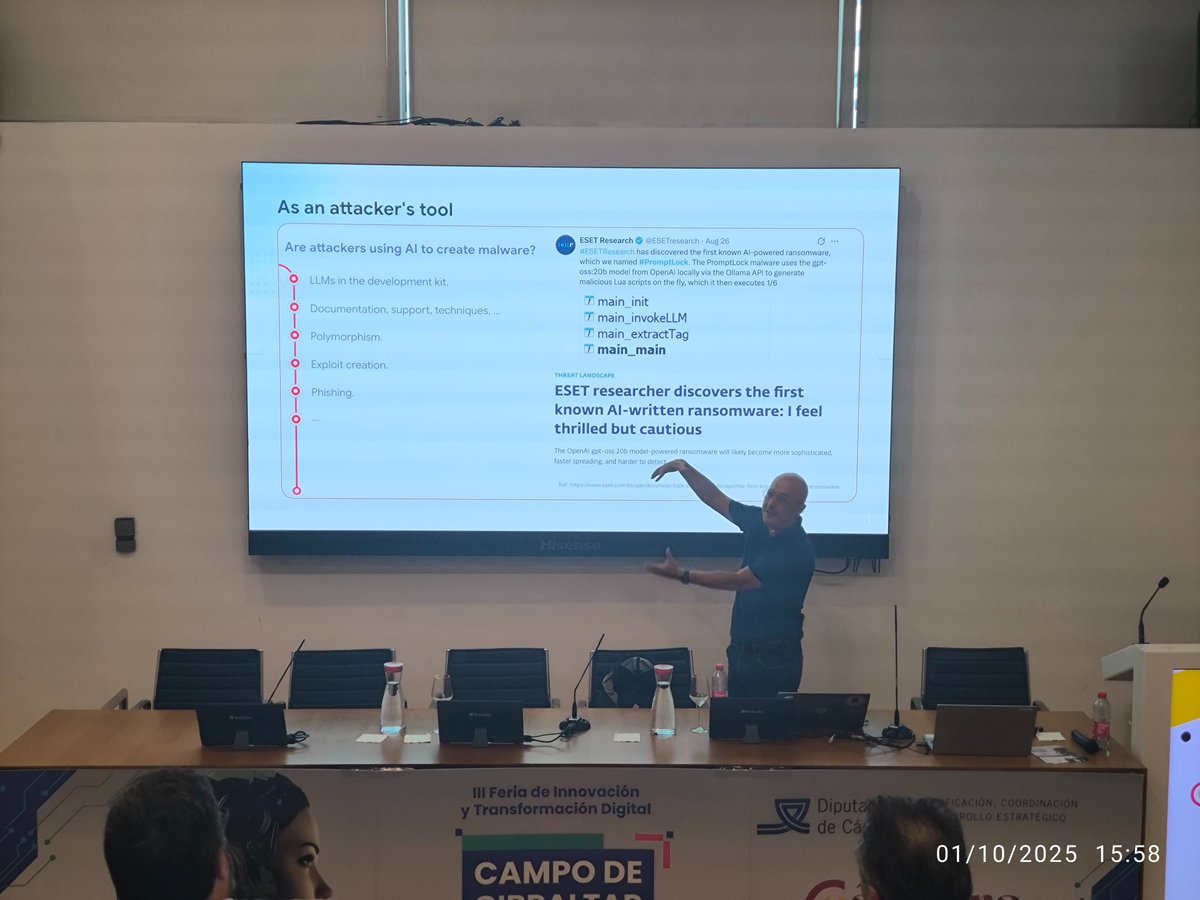 CG_Paol's tweet photo. @camaracg #CampodeGibraltarEnDigital2025
Cibersegurideando! 🤓🤓 https://t.co/pjmZaAnMDp