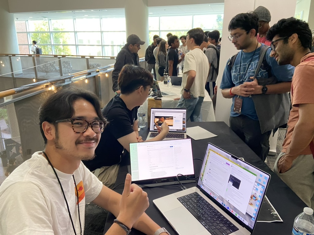 twelve_labs's tweet photo. We had the privilege of sponsoring #HackGT in Atlanta.
π‘ 900+ participants
β‘ 278 projects built
Top 3 projects with the TwelveLabs API:
π° NewsCap: video-powered fact-checking
π₯ BetterDoctor: searchable appointment history
π PropSage: smarter sports prop insights
Big thanks to the team for repping TwelveLabs!
#TwelveLabs #VideoAI