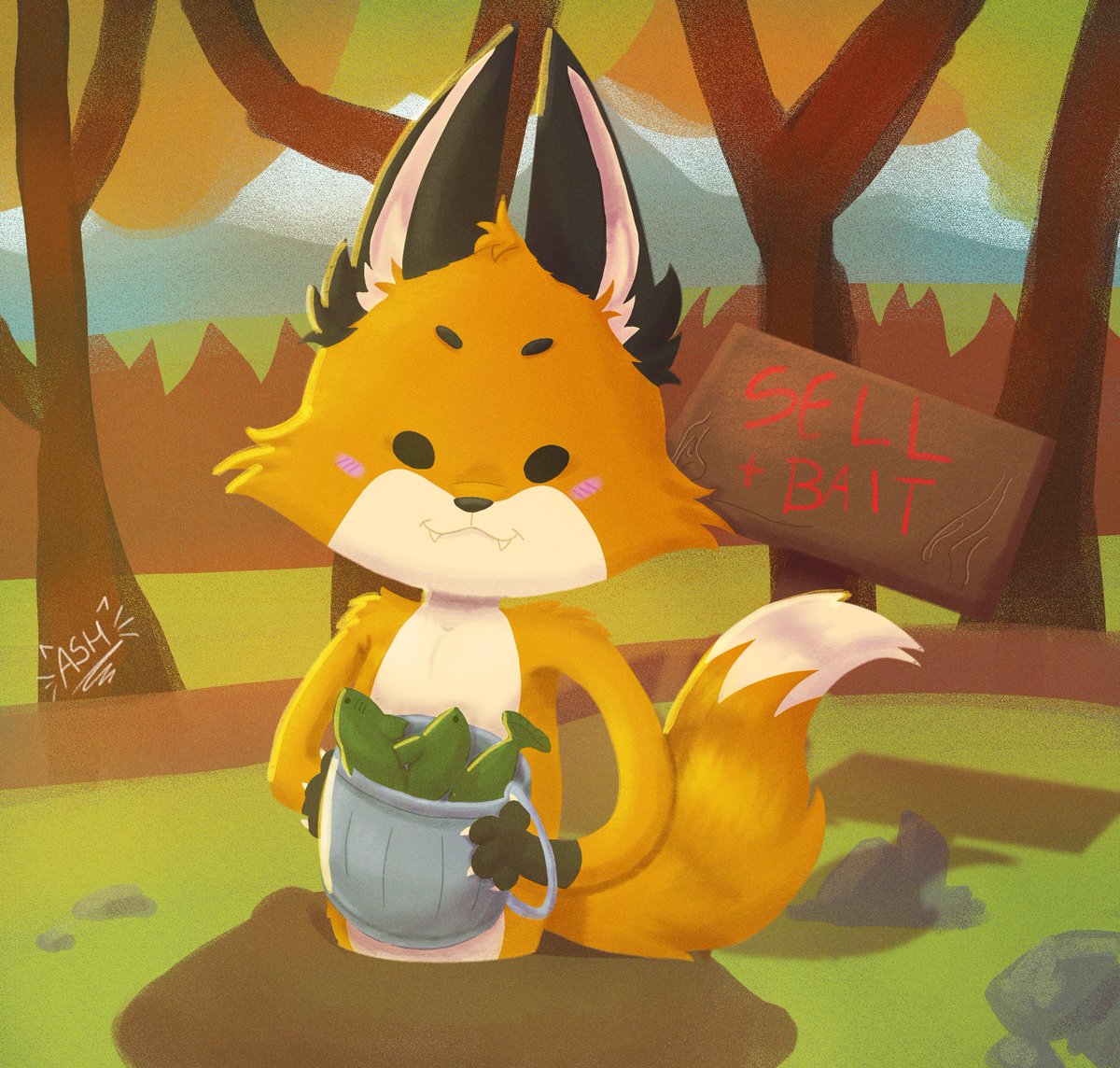 Looking for some baits? 🦊🐟🐠
(Webfishing steam game fanart)
#webfishing #fox #videogames #Steam #digitalart #furryartwork #furry #krita