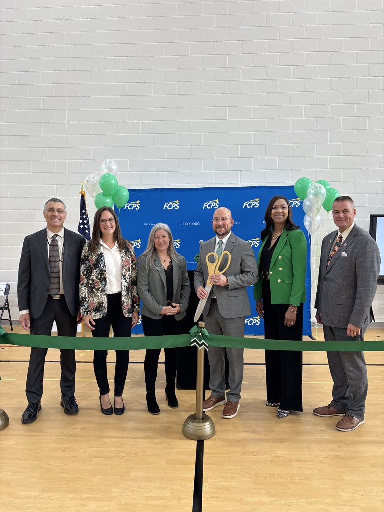Honored to be at the ribbon-cutting for the brand new Green Valley Elementary school. ￼This project started when I was on the school board and it’s great to be here now as a member of the county council seeing it at its completion!