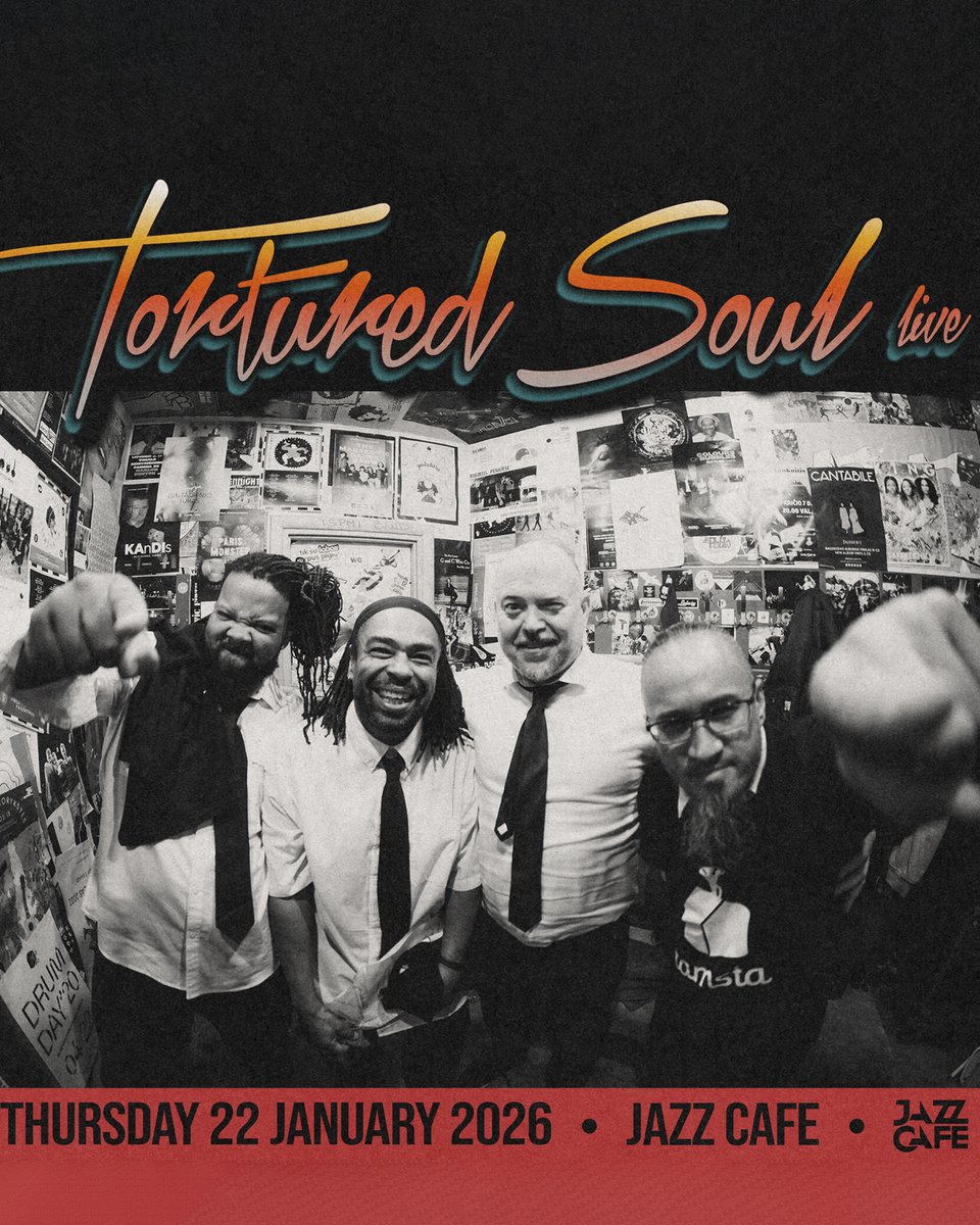 London, we’re back! 🇬🇧 Live house grooves &amp; soul at The Jazz Cafe. Thursday Jan 22, 2026. 
Can’t wait to vibe with ya, mates! 💃🕺

Tickets!!!  → tix.to/torturedsoulig…

#housemusic #livehousemusic #london #torturedsoul 

<a href="/slamminmusic/">Slammin Media Inc.</a> <a href="/slammin29/">Bruce Bradley</a>