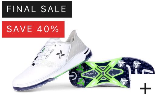 Cannot miss out on these NEW RELEASES or great deals on PAYNTR golf shoes! The X Tour Proto RS recently dropped. Waterproof, comfortable, durable, can't beat it! The X 004 RS LUXE is 40% off at checkout!

Get 10% off all orders with code JDtracker at checkout!

Add to your