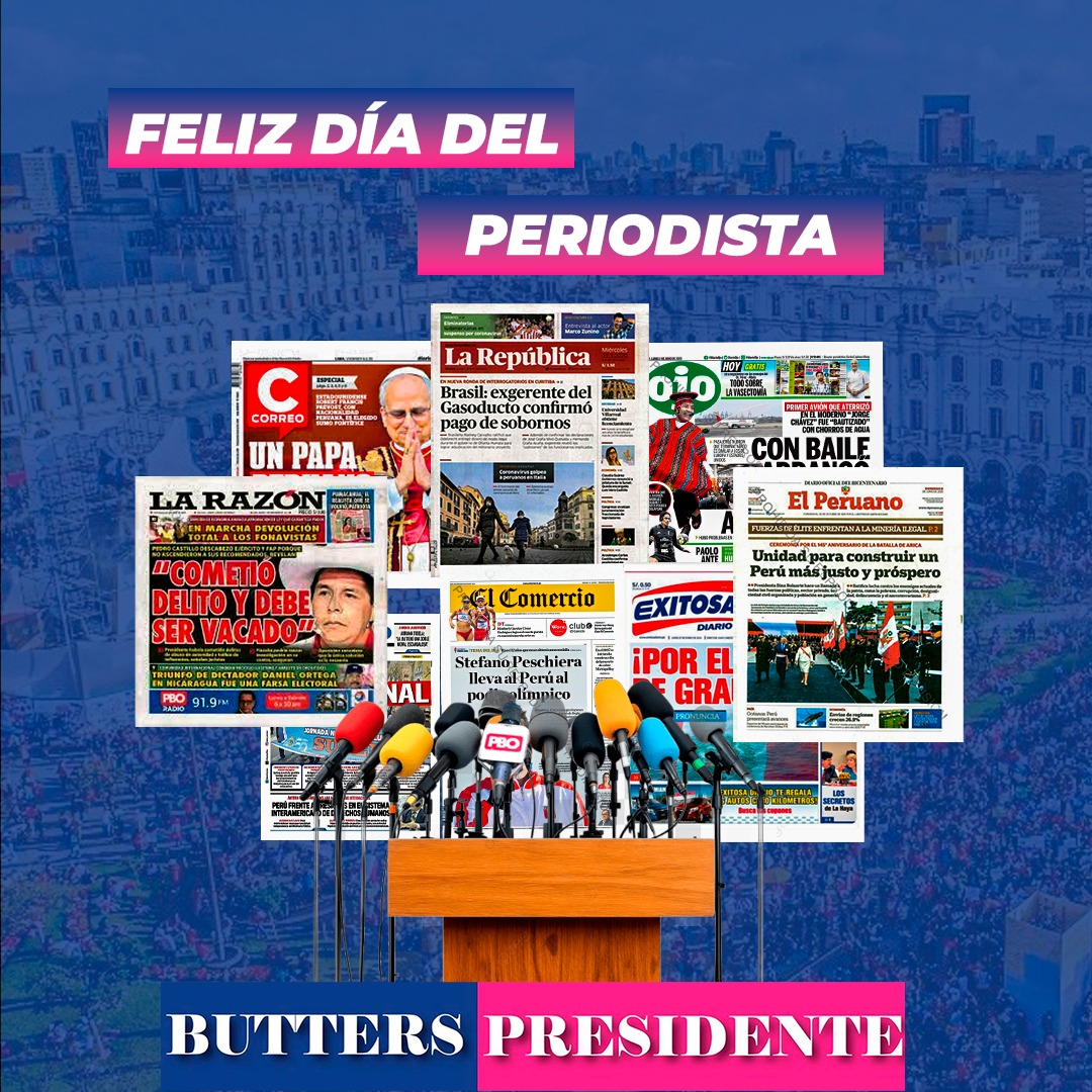 FPD_Peru's tweet photo. En este Día del Periodista, rendimos homenaje a su labor incansable por mantener informada a la ciudadanía.

Reconocemos el trabajo de todos los periodistas peruanos que ejercen su profesión con ética, coraje y amor por el Perú 💪¡Feliz Día del #Periodista! https://t.co/gZx8ekP6X5