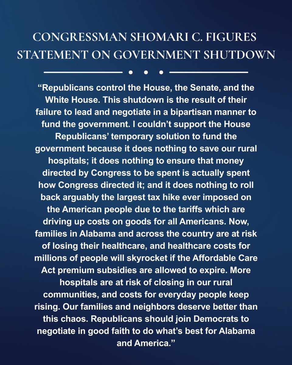 Republicans control the House, the Senate, and the White House. This shutdown is the result of their failure.