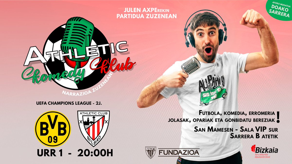 Gaur 20:00etan San Mameseko Sala VIP Sur-ean (B atetik sarrera). Partidua kanpuen izen arren, gaur champions gaba polita katedralean!