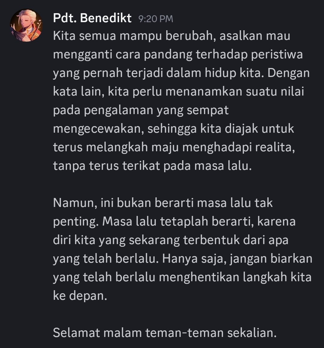 Selamat malam, selamat beristirahat ✨