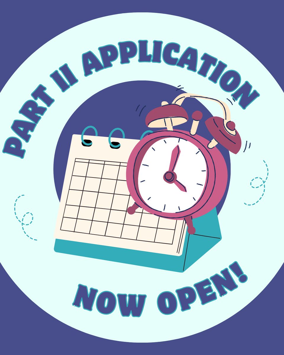 The Part II application for 2026 is now open Oct 1st-31st!! For more info visit: abpmr.org/Primary/PartII