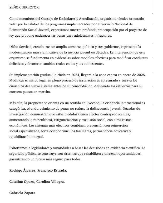 Por estos días, en el Senado se discute una iniciativa que busca endurecer las penas para adolescentes que cometan delitos. Si esto ocurre, aquellos cometidos por niñas y niños de entre 14 y 16 años tendrían la misma penalidad fijada para aquellos entre 16 y 18 años. 

Pero toda