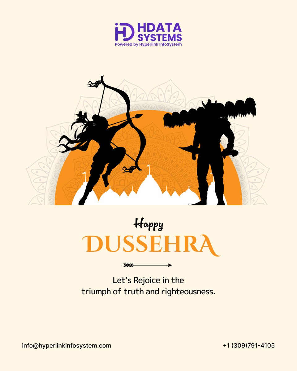 HDataSystems's tweet image. This Dussehra, let’s celebrate the triumph of innovation over challenges, data-driven decisions over uncertainty, and progress over setbacks. Wishing you success, growth, and happiness.

#hdatasystems #dussehra #navaratri #dussehra #happydussehra #festival #DurgaPuja2025