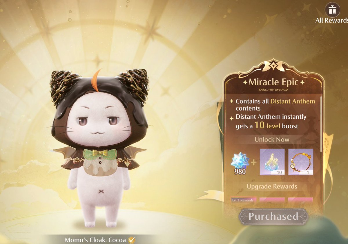 💜Giveaway💜

¤1 Winner and you can choose you prize between : 
-1 Miracle Epic 
OR
-All the pack of "Golden Wheat Years" + a Monthly pass 

¤Like + RT this post
¤Follow me <a href="/NahoYukira/">Naho 🦝</a> 
¤Be confortable with giving me your log in info (depending on the prize I'll have to either