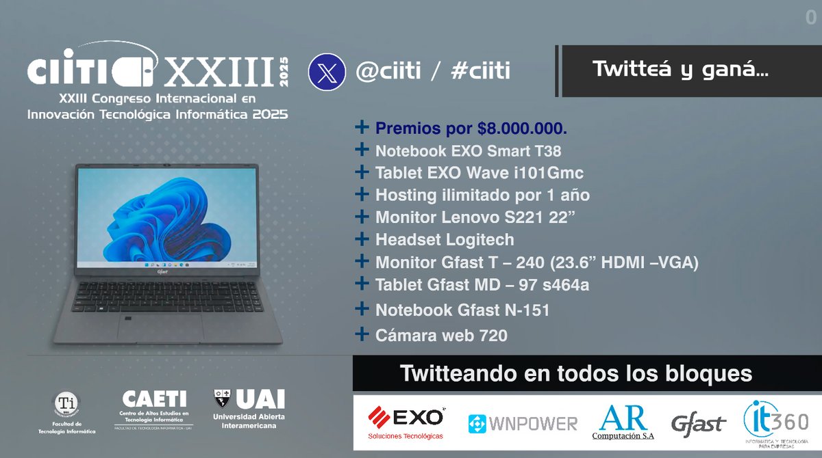 Ciiti's tweet photo. Mañana en el #CIITI 2025 habrá grandes premios‼️ https://t.co/uIqjTPHX93