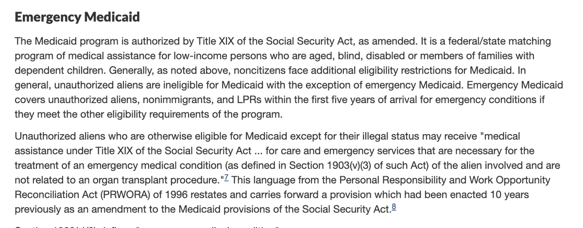 The Medicaid program Vance describes here as "Biden era" is from a law that was signed by Ronald Reagan in 1986

It was later re-codified in the 1996 welfare reform act that was passed by Newt Gingrich's Republicans