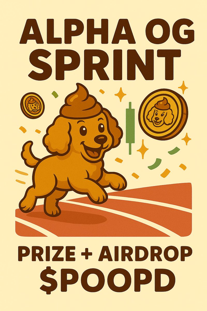 OG Alpha sprint: add +1 post + +1 raid (on top of base airdrop) → win $30/$15/$5.
Same form: forms.gle/23qz2bSGjWMEfF…  $POOPD

Join the Poopmunity in TG - t.me/PoopdleCoin