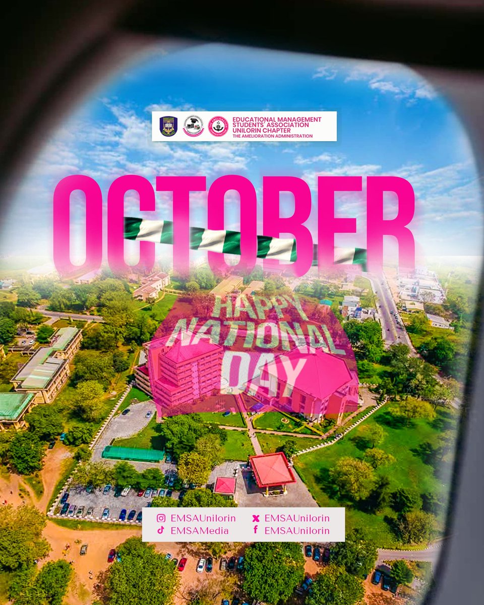 EDUCATIONAL MANAGEMENT STUDENTS’ ASSOCIATION (EMSA)
UNIVERSITY OF ILORIN CHAPTER
2025/2026 ACADEMIC SESSION

 PRESS RELEASE
 1st October, 2025
 12:00PM

 HAPPY INDEPENDENCE DAY &amp; NEW MONTH EMSALITES