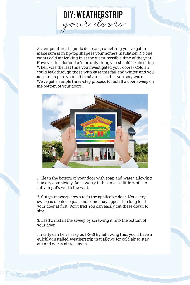 BobMcMillan3's tweet image. Have you gotten your doors ready for winter? Here is a great tip to use if you haven't yet.
#ColdwellBankerMcMillan&amp;amp;Associates #RealEstateDecaturAL #DecaturRealtor