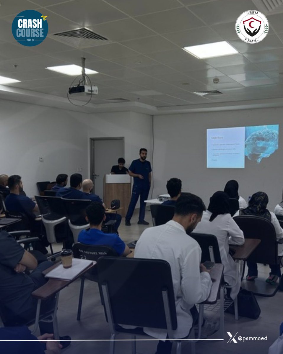 psmmced's tweet photo. We’re thrilled to have kicked off our Crash Course for our new residents today! 

The first big step into an exciting journey ahead ✨ 

Today’s focus was on Neurology in Emergency 🧠⚡️. https://t.co/opy1gDrfP3