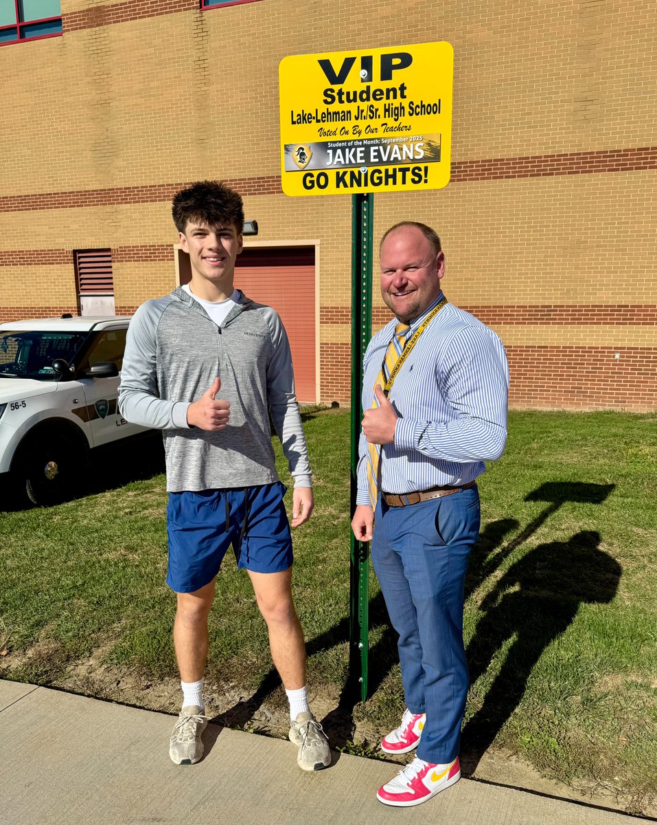 Today is a GREAT day at Lake-Lehman Jr./Sr. High School!  We celebrated Students and Teacher of the Month of September!  The students were selected by their teachers and Mr. Yankoski  was selected by our students!  Congrats to all!  This is a BIG deal! #Knight_Vision4
