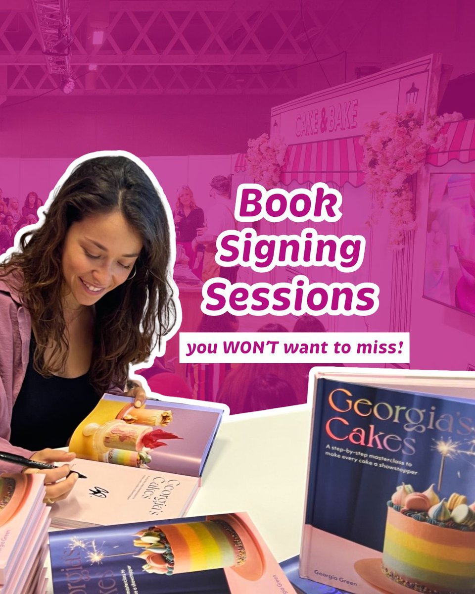 🤓The books you’ll want on your shelf, signed! Reveal the pro bakers who will be ready to sign your books right after their stage demos this November 🤩✨

🔗Tap the link to check out the full timetable before your visit bit.ly/3VGq9Gu 

#CakeandBakeShow25