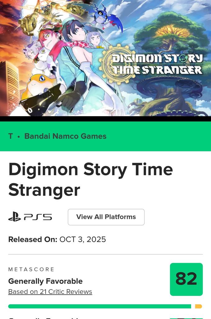 TheRemedyBlog's tweet image. Melhor Jogo Digimon de Sempre! ✅️

A média ainda pode descer um pouco, mas dificilmente perderá esse estatuto.

Adorei a demo, portanto vou querer devorar esta versão completa!

Parabéns @BandaiNamcoES