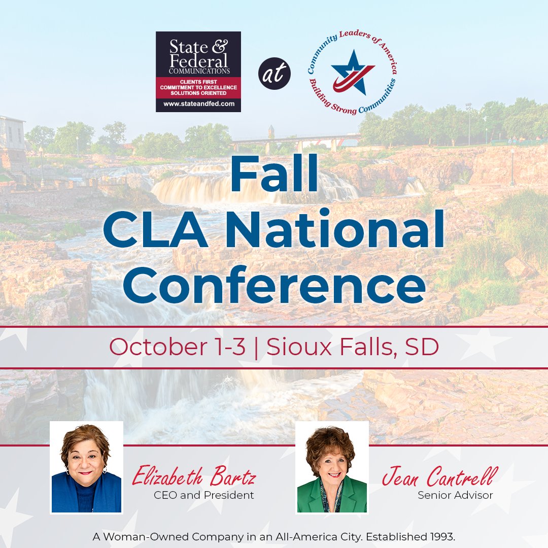 We will be attending the three-day Fall National Conference hosted by Community Leaders of America to hear from municipal and county leaders on the importance of working within the community they represent.