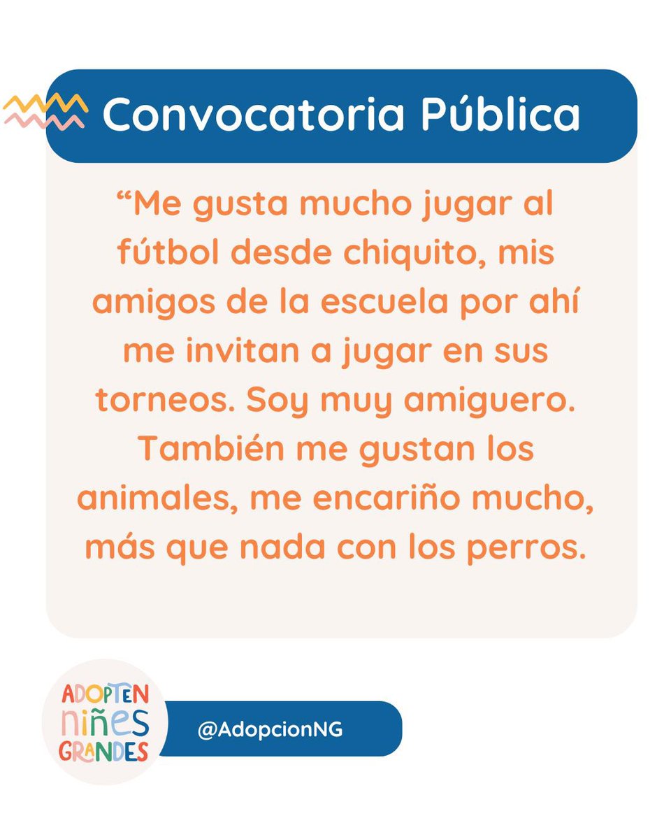 6 años de espera

Tiene 13 años y hace 6 años que habita en una residencia en Entre Ríos esperando vivir en familia.
Seis años de espera es un número que nos duele, pero él –a su corta edad- demuestra una inmensa sabiduría para aceptar y disfrutar lo bueno que la vida le ofrece.