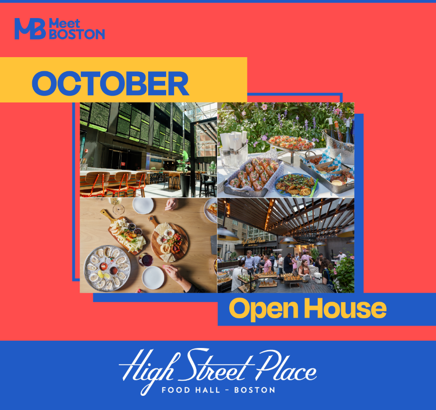 dtownboston's tweet photo. @MeetBoston’s Open House is today from 4:30–6:30pm at @HighStreetPlace! Enjoy interactive experiences, pop-ups, and bites from award-winning restaurants all in one of Boston’s most exciting venues. #MeetBoston #HighStreetPlace #DowntownBoston #BostonFall https://t.co/H7DAiG5Zoy