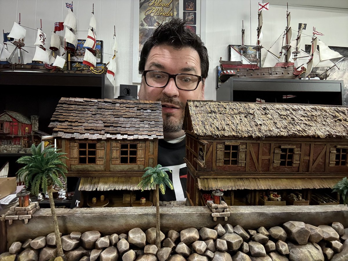 Absolutely love this Seaside Market I built for Trey Parker’s Blood&amp;Plunder Game Table