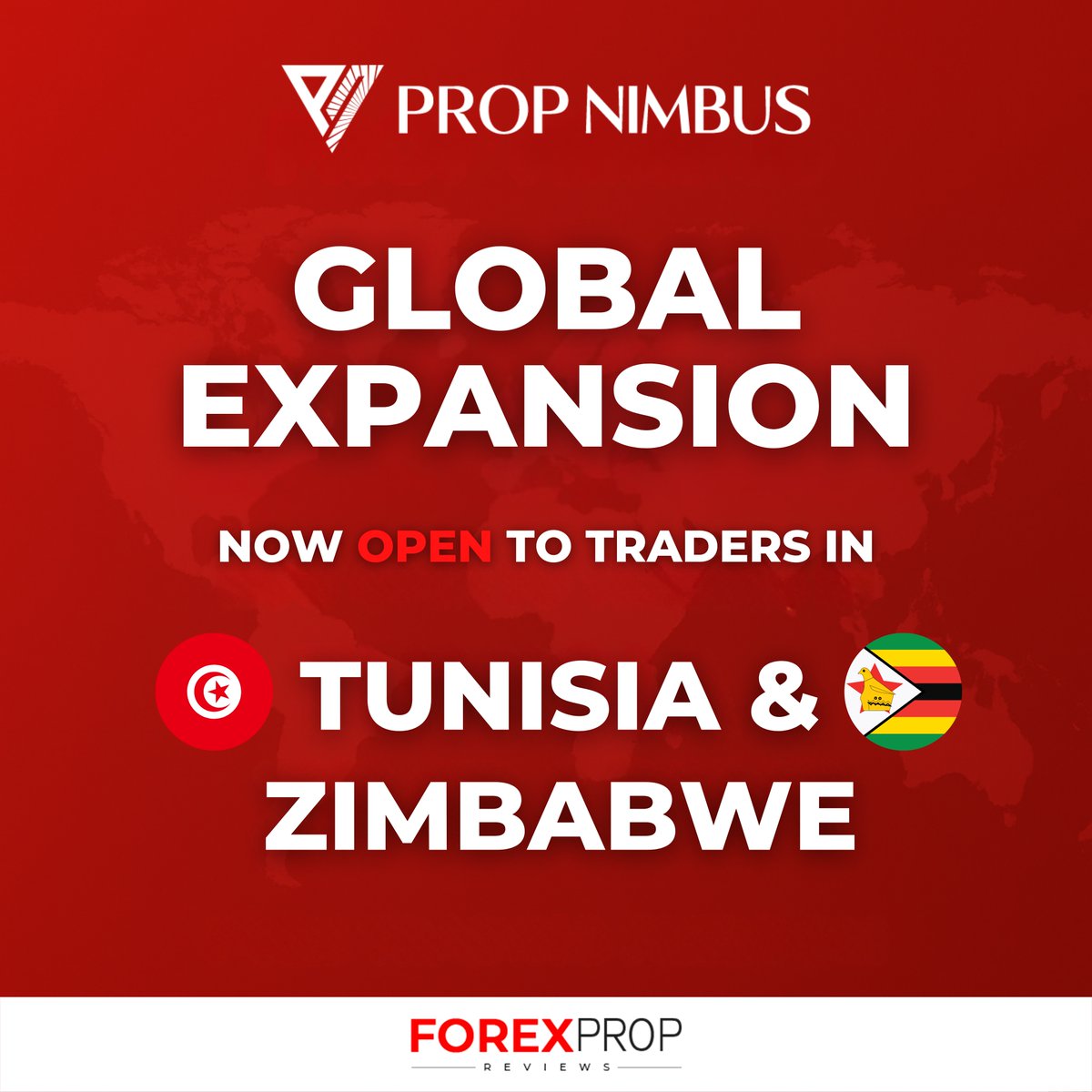 🌍 Prop Nimbus Global Expansion ✨
Traders in Tunisia 🇹🇳 &amp; Zimbabwe 🇿🇼 can now join without restrictions 🚀
Challenges ➡️ Live Trading ➡️ Funded Accounts 💼📈
Pure trading freedom, worldwide. 🌐
#PropNimbus #TradingFreedom #GlobalExpansion #GetFunded