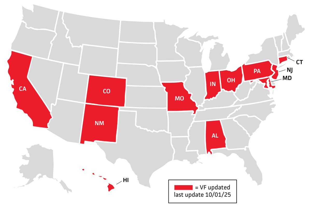 In the past two weeks, we have new voter file data for these states: AL, CA, CO, CT, HI, IN, MD, MO, NJ, NM, OH &amp; PA. thedatatrust.com/critical-data-…