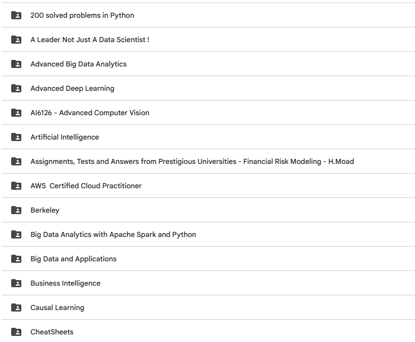 $10.000lerce degerindeki yapay zeka muh. / veri analisti kurs arsivini ucretsiz olarak paylasiyorum
icerisinde;
- yapay zeka (ai)
- python
- web development
- etik hackerlik
- makine ogrenimi
- business intelligence
ve bunun gibi icerisinde +100 tane kurs mevcut

butun bu