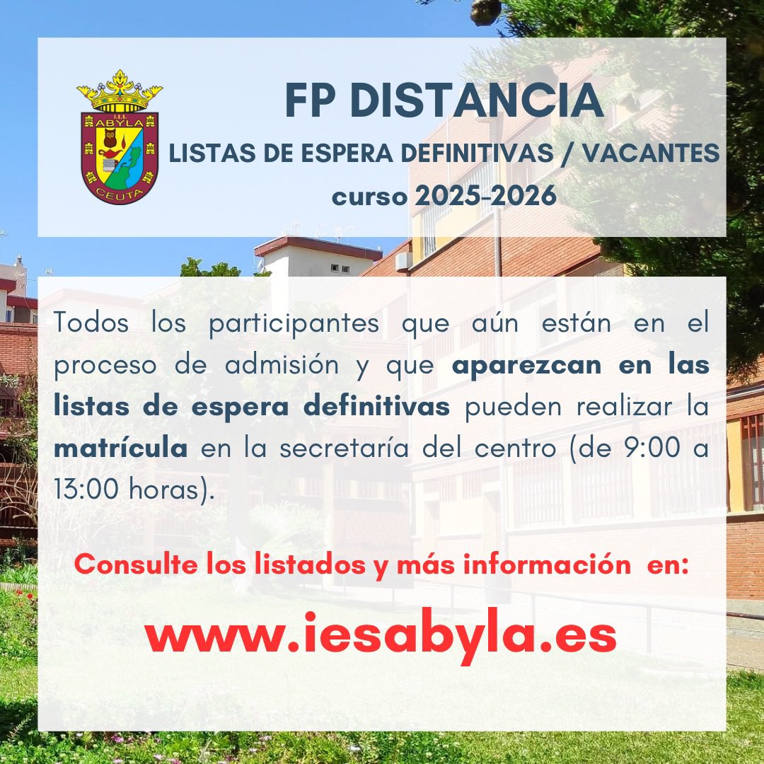 Consulte los listados y más información en:

iesabyla.com/index.php/es/3…