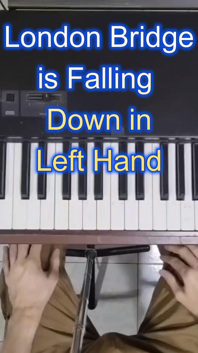 hanha070707's tweet image. London Bridge is Falling Down in Left Hand with Note Names &amp;amp; Finger Numbers #piano #music #notenames #pianolessons #pianotutorial