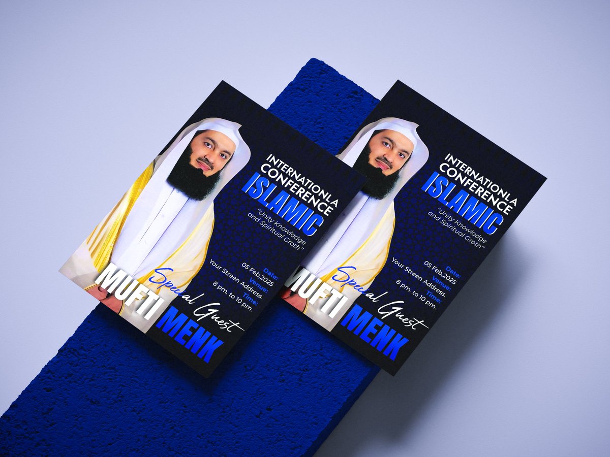 graphiqomas's tweet image. ✨ Just finished designing this Islamic Conference Poster 
-featuring Mufti Menk.

What do you think about this design? 💬
Feedback is always welcome!

#IslamicDesign #PosterDesign #MuftiMenk #GraphicDesign #graphiqomas #mehdihasanmasuf #muftimenk #islamicposte