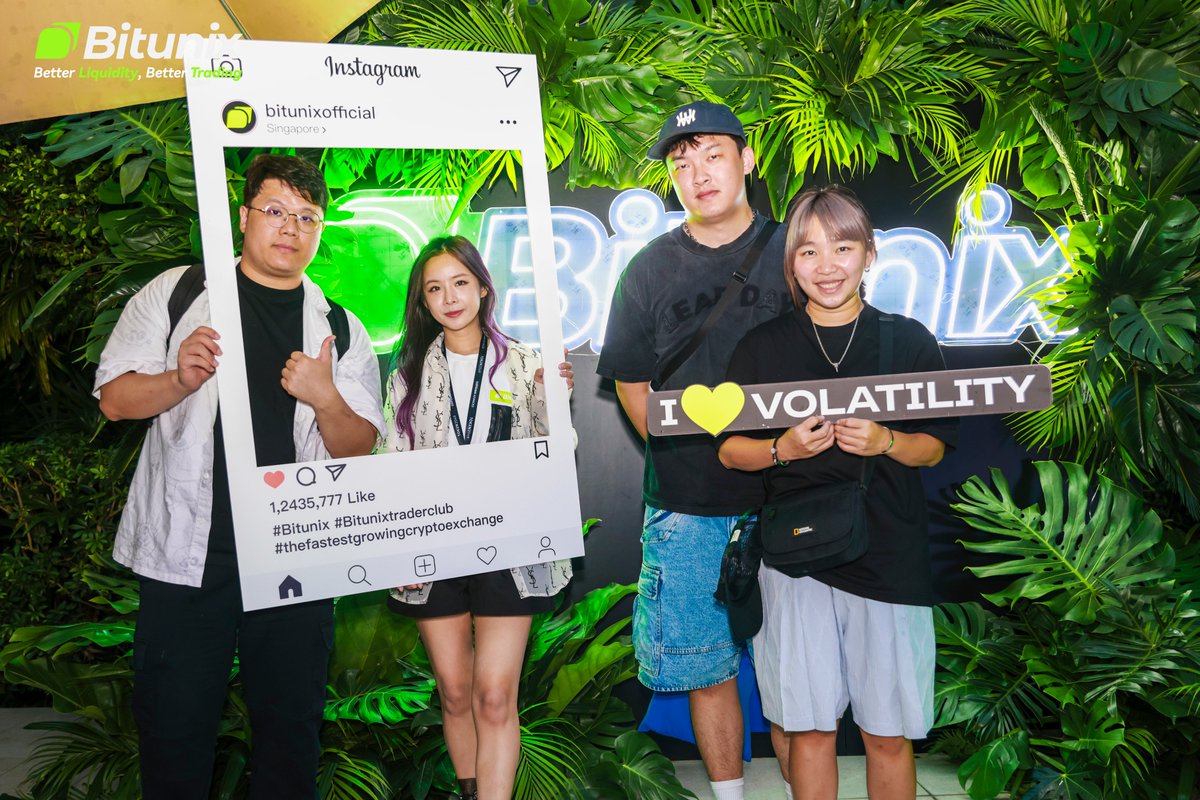 BitunixOfficial's tweet photo. Volatility never looked this good 💚 #TOKEN2049 afterparty https://t.co/95N4pRb0R6