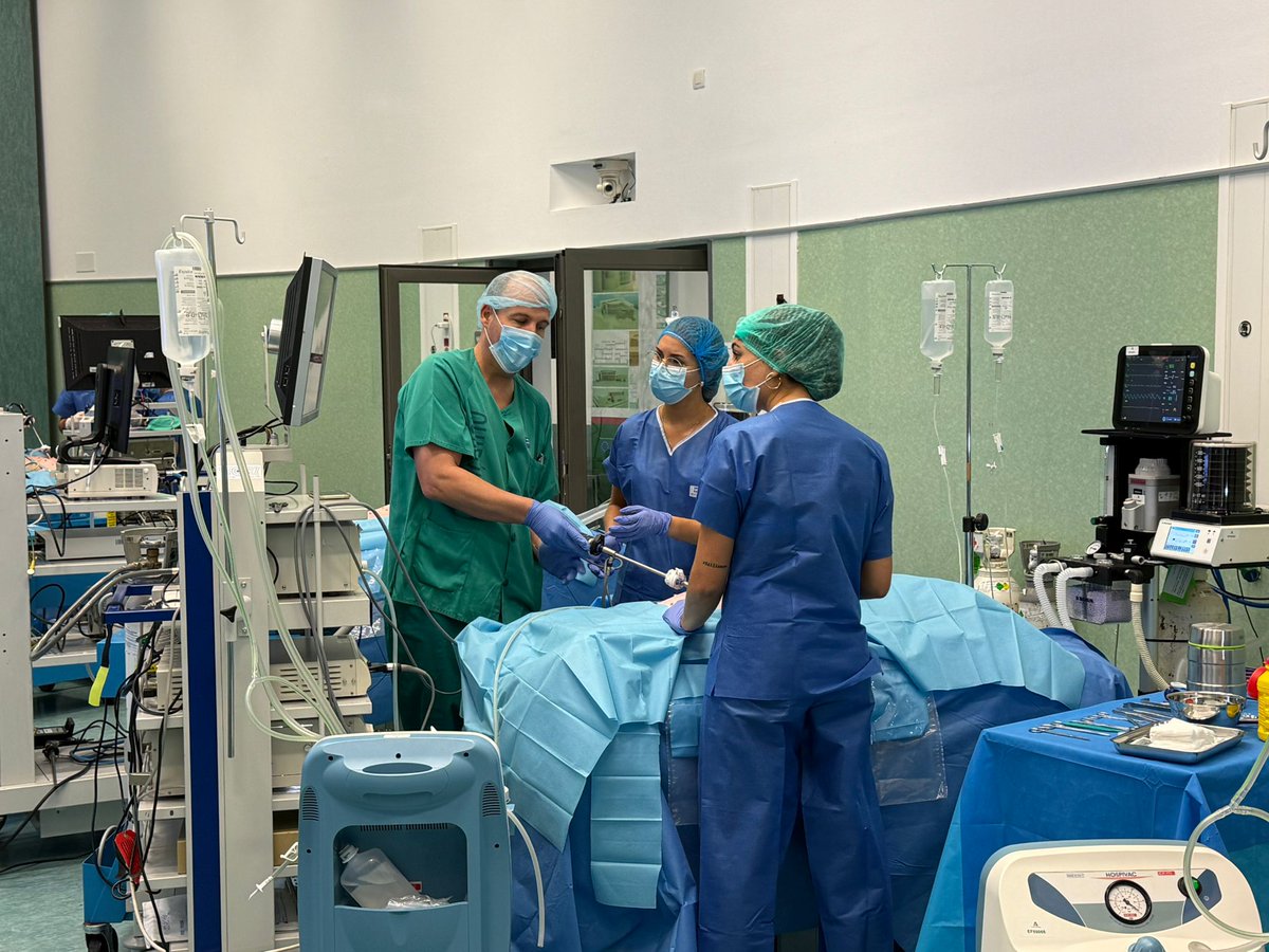 IAVANTE_FPS's tweet photo. Recientemente hemos impartido en los quirófanos de  nuestro Centro #IAVANTEsimulación el curso de fundamentos y habilidades en #CirugíaLaparoscopia para residentes @saludand de obstetricia y #Ginecologia 
👩‍⚕️🧑‍⚕️aprender haciendo 
@ivanherrera0 @pacopepegg https://t.co/ApyJ5Xwd23