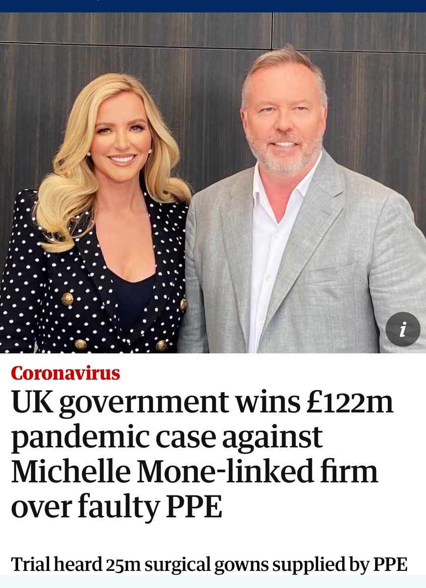 Mukhtar (@i_ammukhtar) on Twitter photo How has Michelle Mone and her husband not gone to prison for this? She's still gets to keep her peerage as well.
Michael Gove was also involved in this. 
The deadline to pay it off is the 15th of October. How has Michelle Mone and her husband not gone to prison for this? She's still gets to keep her peerage as well.
Michael Gove was also involved in this. 
The deadline to pay it off is the 15th of October.