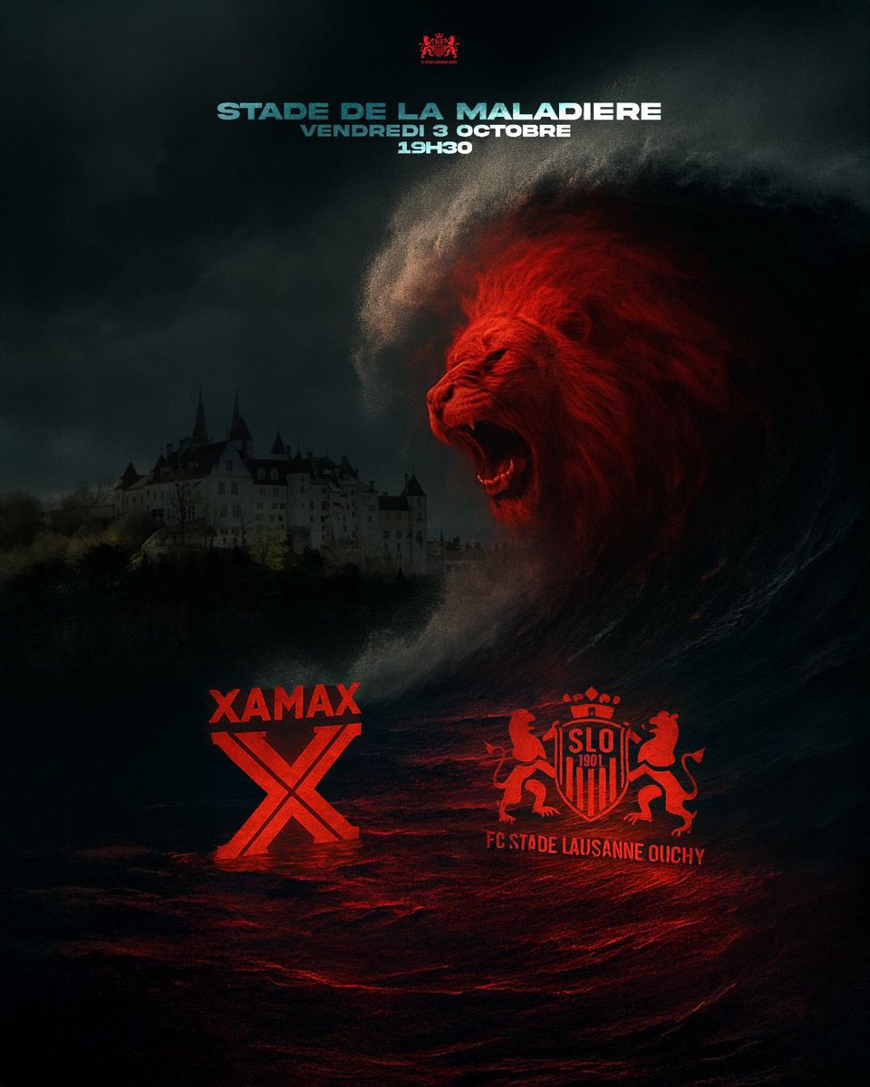 FC_SLO's tweet photo. 𝑳𝑨 𝑽𝑨𝑮𝑼𝑬 𝑺𝑻𝑨𝑫𝑰𝑺𝑻𝑬 🌊
Les Lions affrontent ce vendredi @XamaxFCS pour un duel romand palpitant 👊
⏰ Coup d'envoi à 19h30
#AllezSLO 🦁 #Stadiste #XAMSLO https://t.co/EiCBkLv9C9