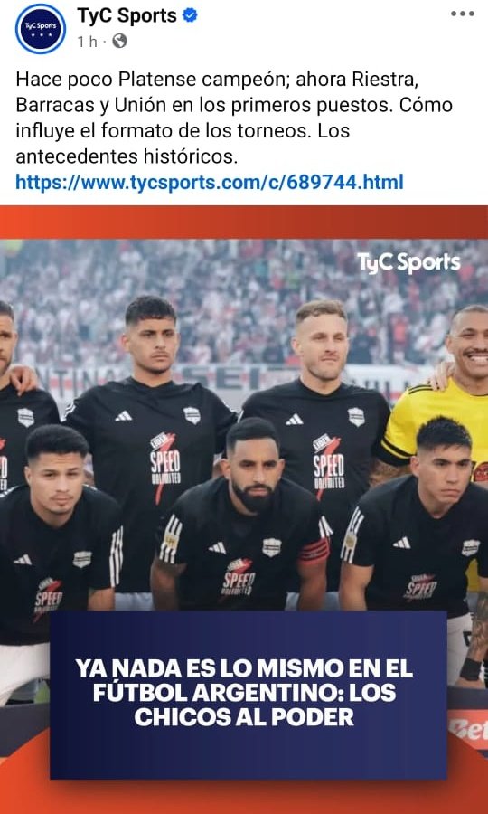 cj_sabalero's tweet photo. ya no lo decimos nosotros, lo dice TyCSports, son chicos jajajajajaj https://t.co/AQJoMZ0k4e
