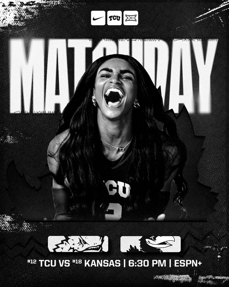 𝙋𝘼𝘾𝙆 𝙎𝘾𝙃𝙊𝙇𝙇𝙈𝘼𝙄𝙀𝙍 😈

🆚 #18 kansas
⏰ 6:30 pm
📺 espn+
🔗 linktr.ee/tcuvolleyball