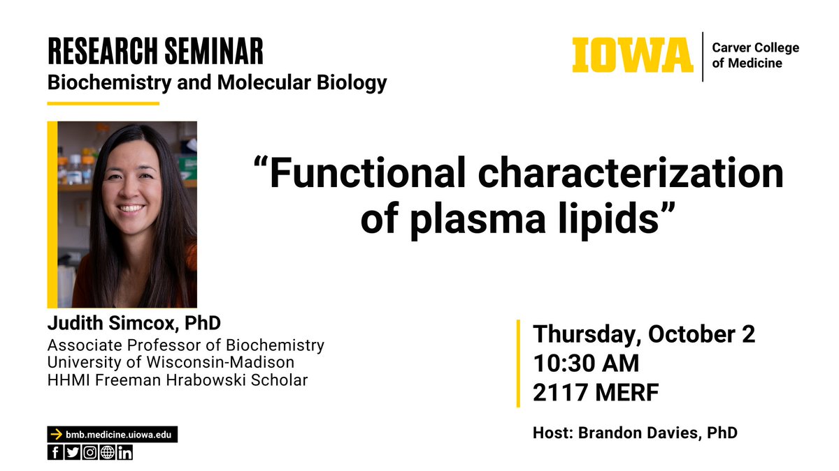 Department of Biochemistry and Molecular Biology tweet media