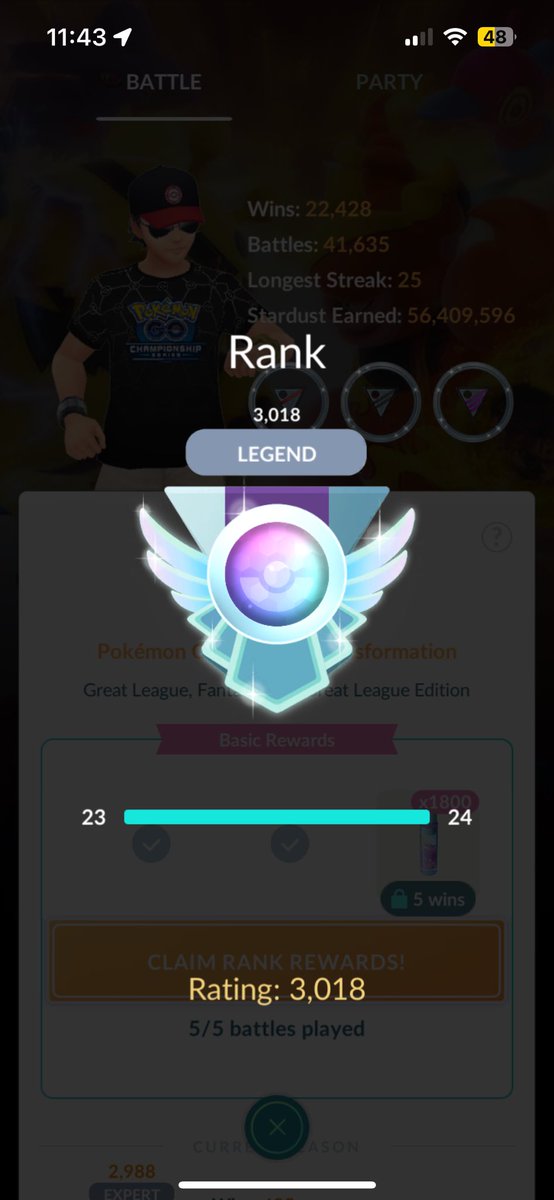 First in my house to reach legend

#PokemonGO #GBL