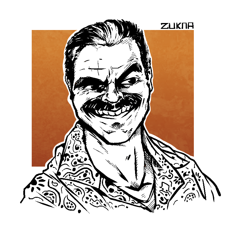 In short, Inktober came out there. Of course, I won't set a record, but I'll set a tag anyway to get more response, хых. 
#Inktober2025 #BetterCallSaul #lalo_salamanca #lalo #MUSTACHE #Inktober