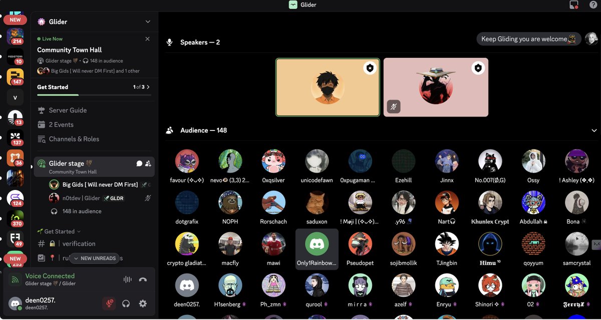 Be part of the Glider Community Hall Call on Discord, hosted by <a href="/_biggids/">Big Gids👨‍🍳</a> and <a href="/Dev33187/">Dev 🦇</a>. Connect with the Glider family, discover how to grow your portfolio, explore the server, and claim your roles.